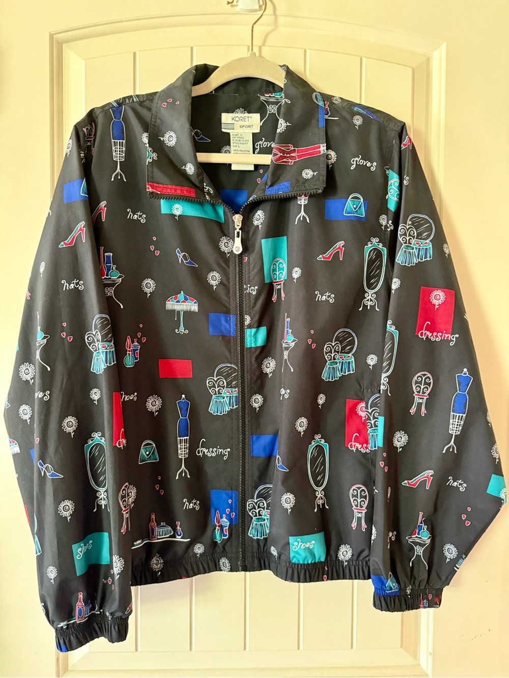 Vintage 90's Koret Sport Windbreaker with the Novelty 'Getting Ready' Pattern